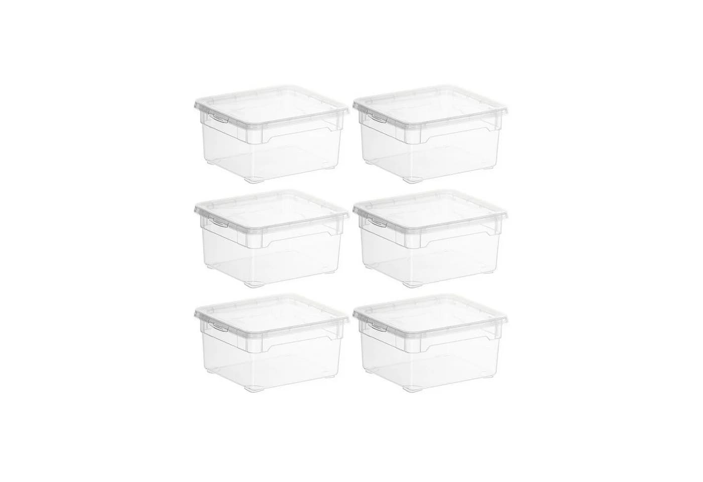 ROTHO Aufbewahrungsbox 6er-Set Transparent Kunststoff PP - Bild 2