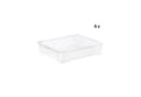 ROTHO Aufbewahrungsbox CLEAR 9l 6er-Set Transparent Stapelbar Bild 2