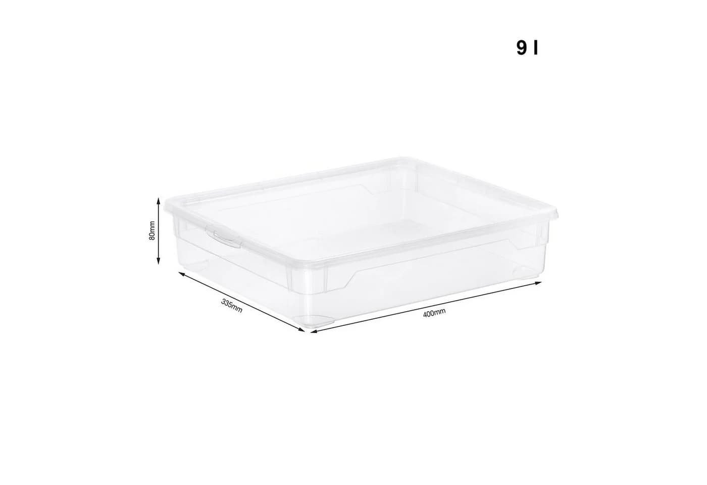 ROTHO Aufbewahrungsbox CLEAR 9l 6er-Set Transparent Stapelbar - Bild 4