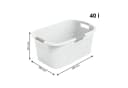 ROTHO Wäschekorb 3er-Set 40L COUNTRY Weiß Kunststoff Bild 3