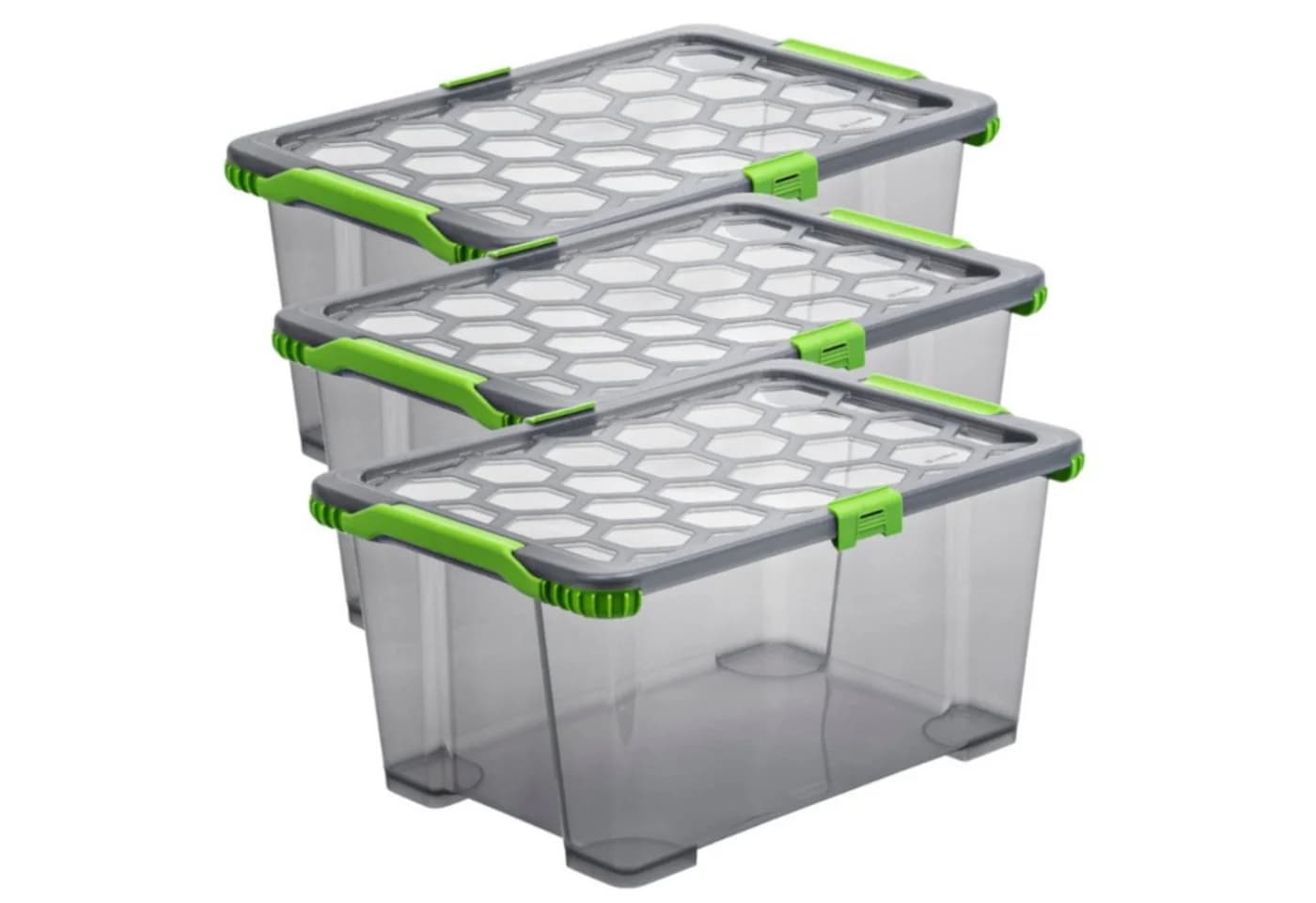 ROTHO Aufbewahrungsbox 3er Set Lagerbox 44lEVO TOTAL PROTECTION - Bild 2