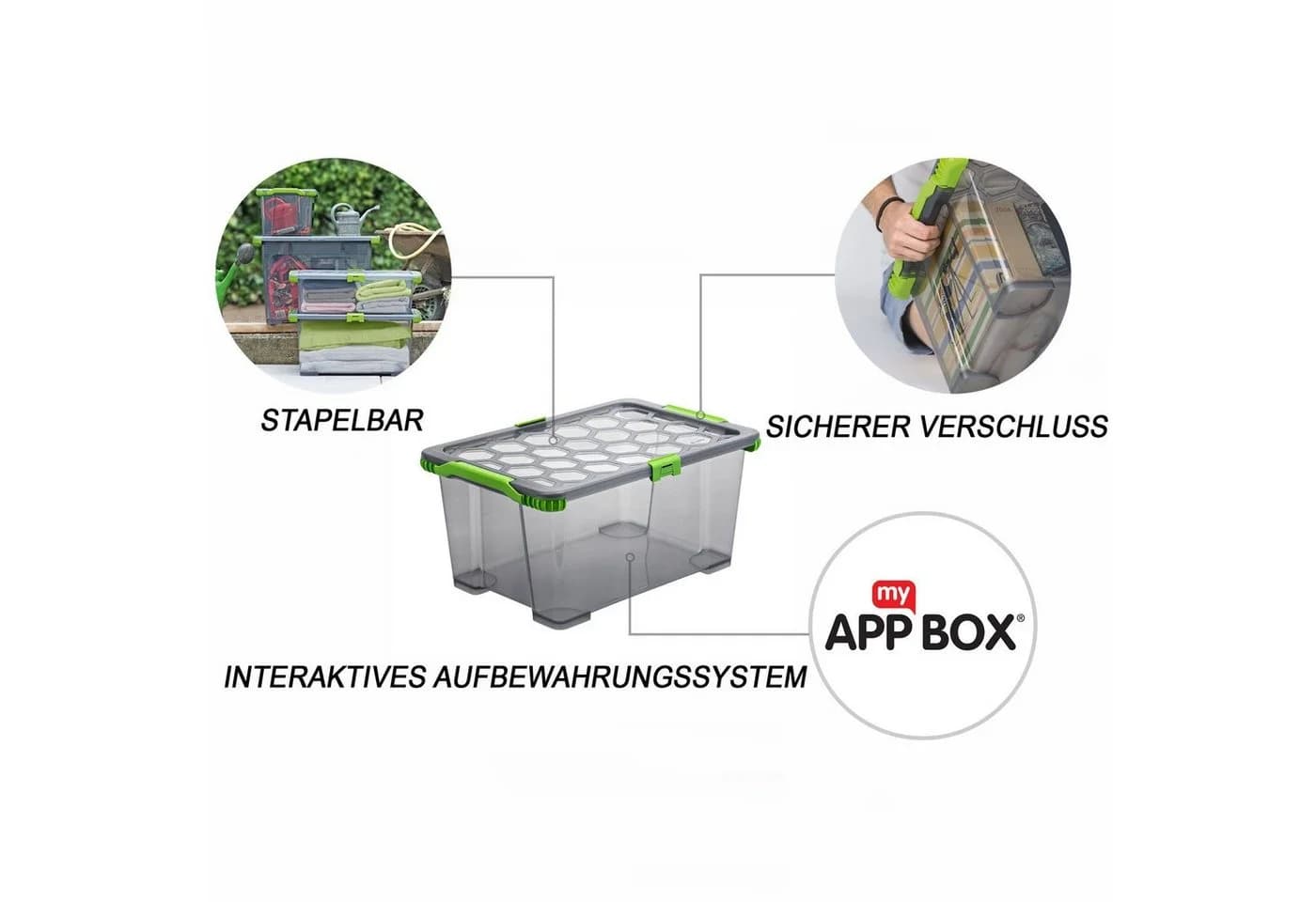 ROTHO Aufbewahrungsbox 3er Set Lagerbox 44lEVO TOTAL PROTECTION - Bild 3