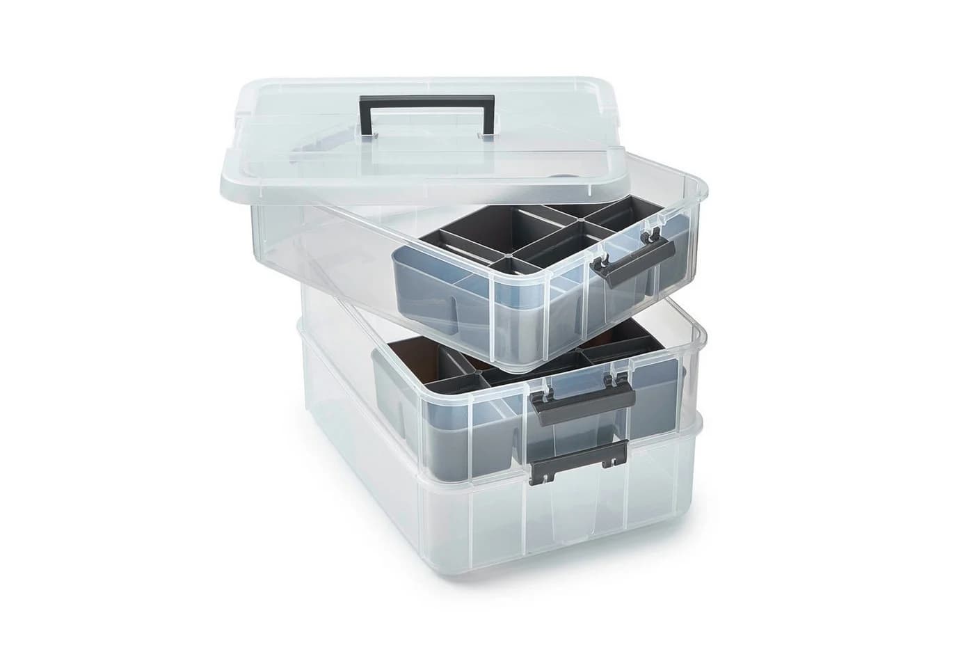 Betty Bossi Aufbewahrungsbox für Medikamente Organizer Grau/Transparent