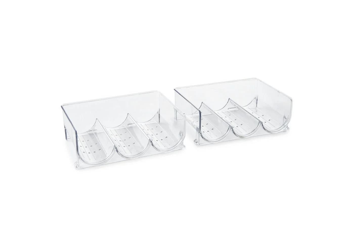 Betty Bossi Flaschenregal 2er Set Stapelbar Transparent
