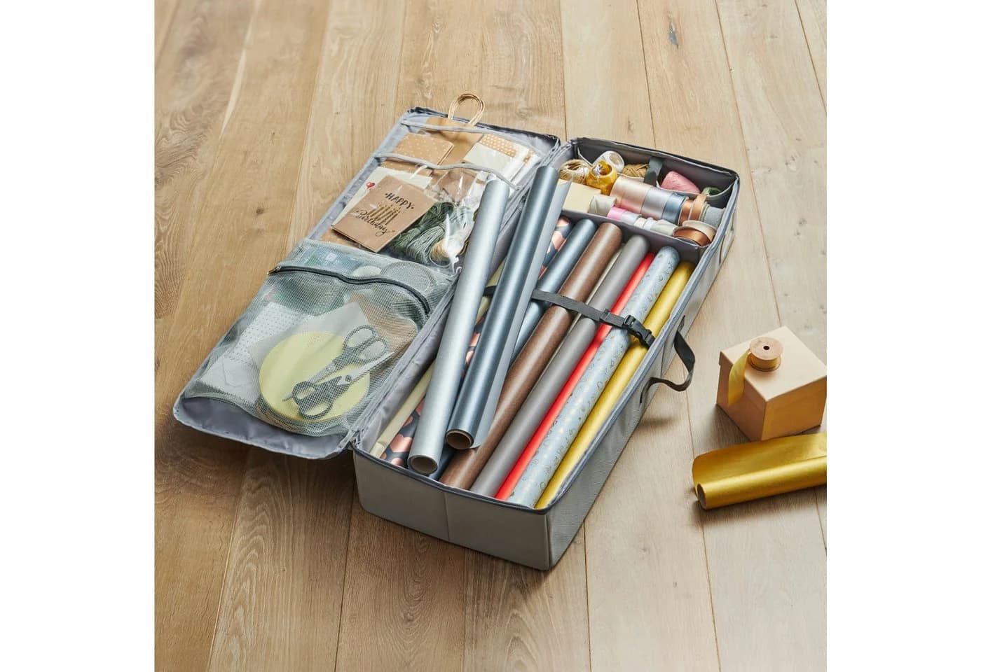 Betty Bossi Geschenkpapier-Organizer Grau Transparent