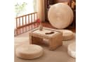 Rutaqian Bodenkissen Tatami 40 cm rund Stroh-Strickmatte Bild 1