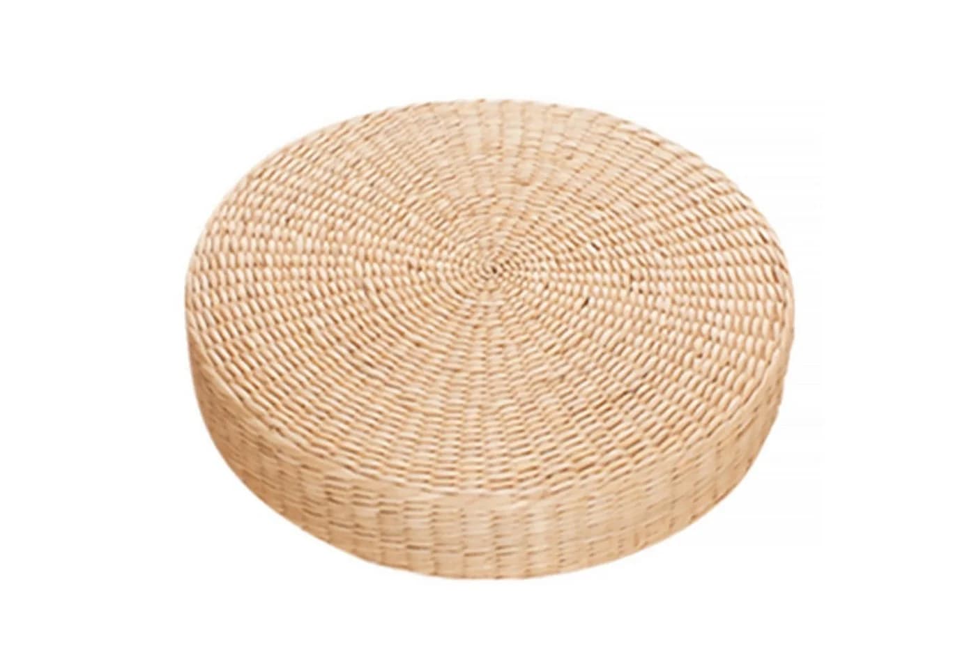 Rutaqian Bodenkissen Tatami 40 cm rund Stroh-Strickmatte - Bild 2