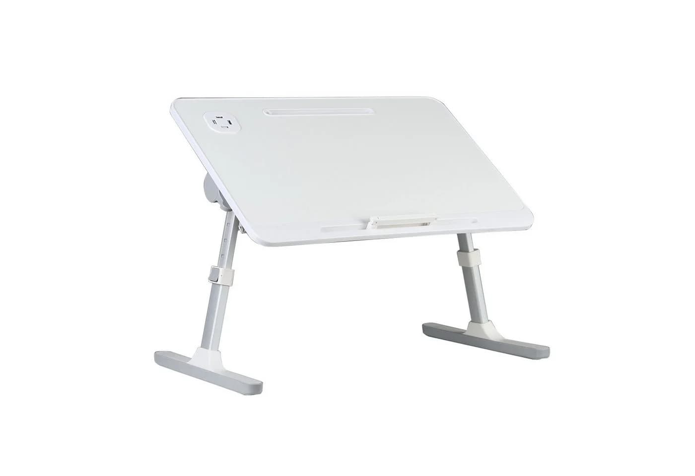 Rutaqian Laptoptisch Weiß Einstellbar Mit USB-Lüfter - Bild 2