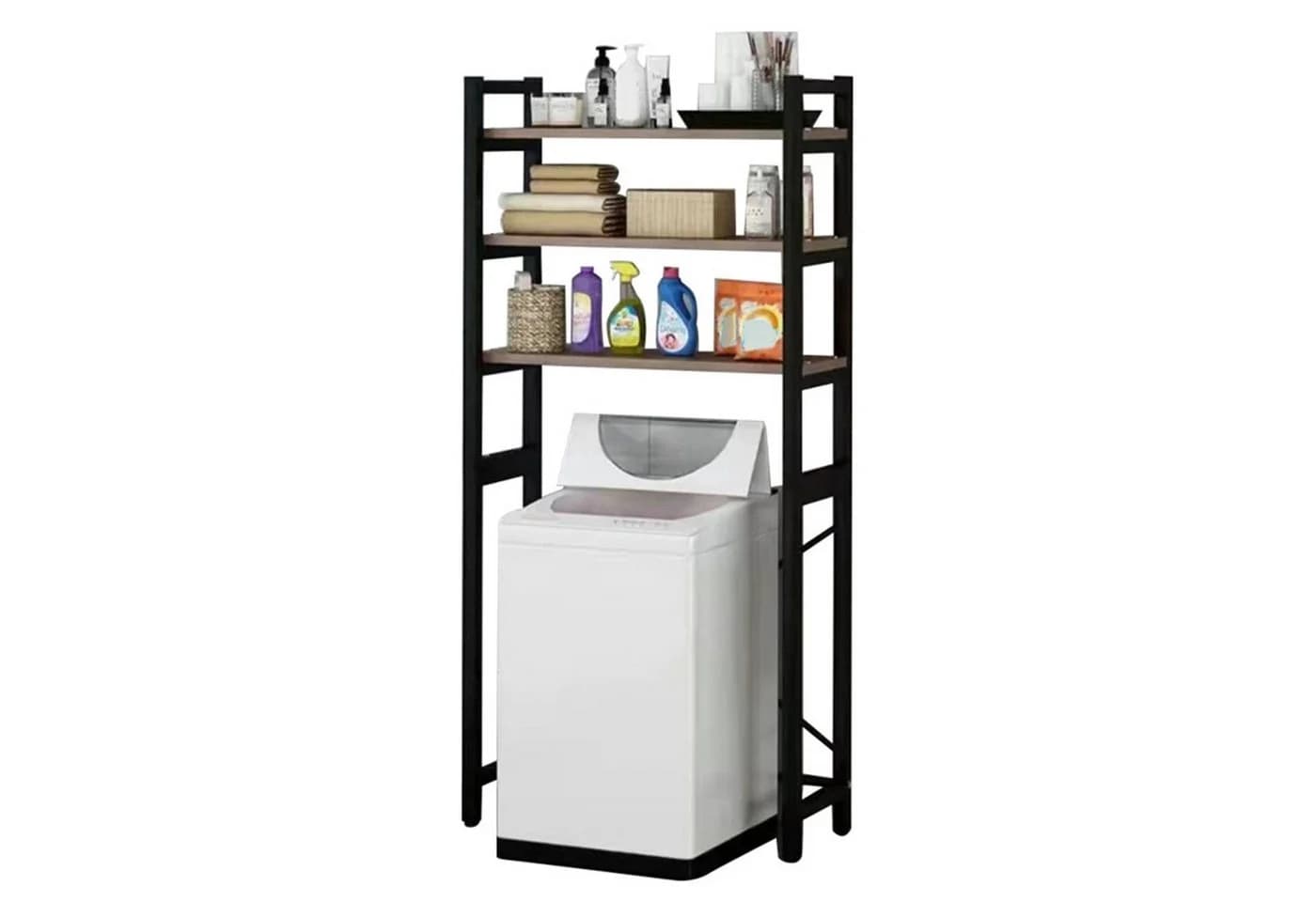 Rutaqian Waschmaschinenregal Badezimmer Platzsparer Aufbewahrungsorganizer - Bild 2