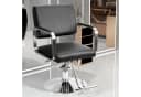 Rutaqian Friseurstuhl mit Hydraulikpumpe 360° Drehbar Schwarz Bild 1