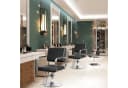 Rutaqian Friseurstuhl mit Hydraulikpumpe 360° Drehbar Schwarz Bild 3