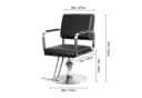 Rutaqian Friseurstuhl mit Hydraulikpumpe 360° Drehbar Schwarz Bild 5