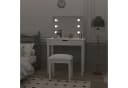 Rutaqian Schminktisch-Set mit LED-Spiegel und Hocker, Weiß Bild 4