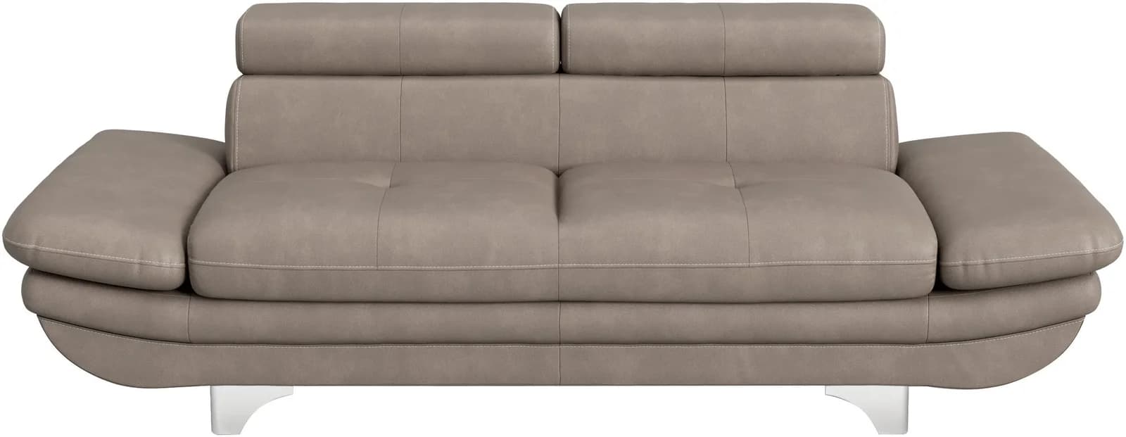 COTTA 2-Sitzer Sofa Enterprise Beige Kunstleder mit Verstellung