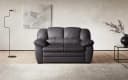 COTTA 2-Sitzer Sofa Casino Schwarz Kunstleder Bild 2