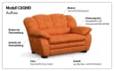 COTTA 2-Sitzer Sofa Casino Schwarz Kunstleder Bild 3