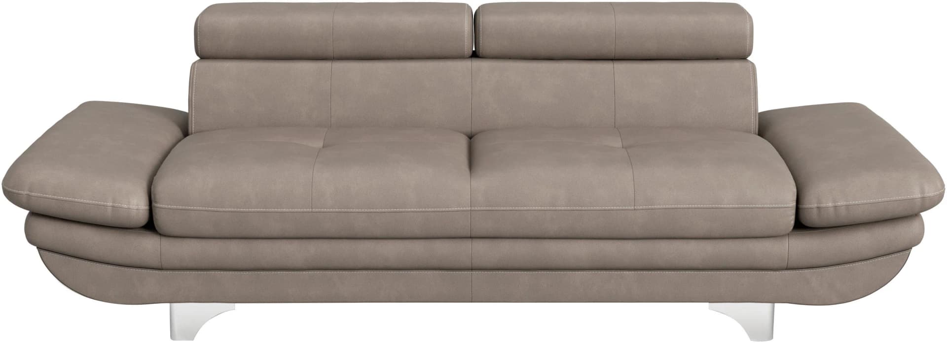 COTTA 3-Sitzer Sofa Enterprise Beige Kunstleder mit Verstellfunktion
