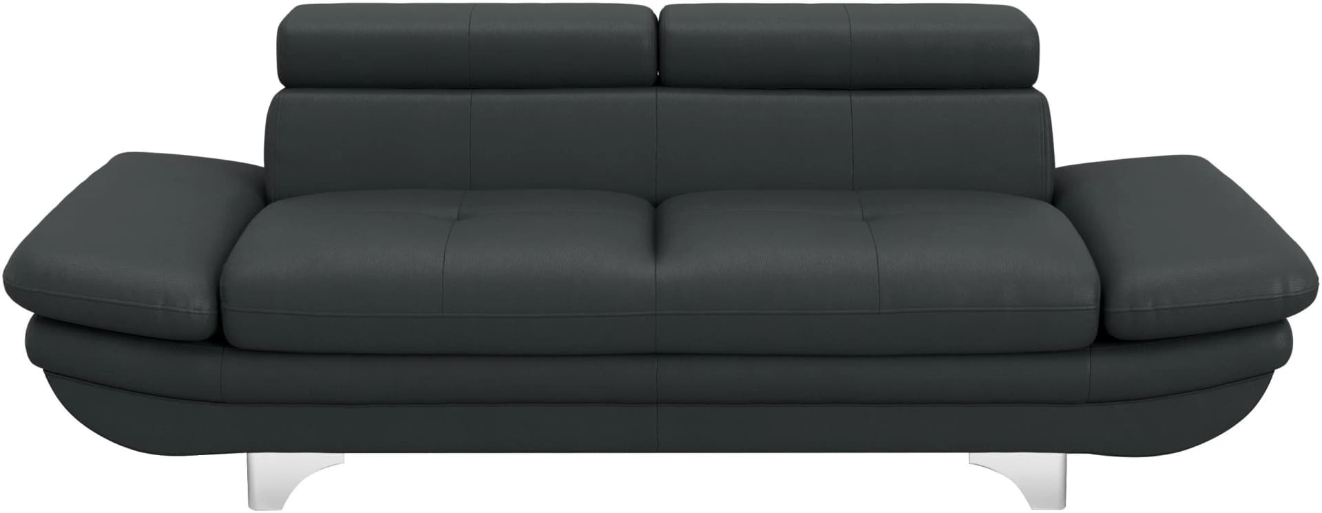 COTTA Enterprise 2-Sitzer Sofa Grau Kunstleder mit Verstellfunktion