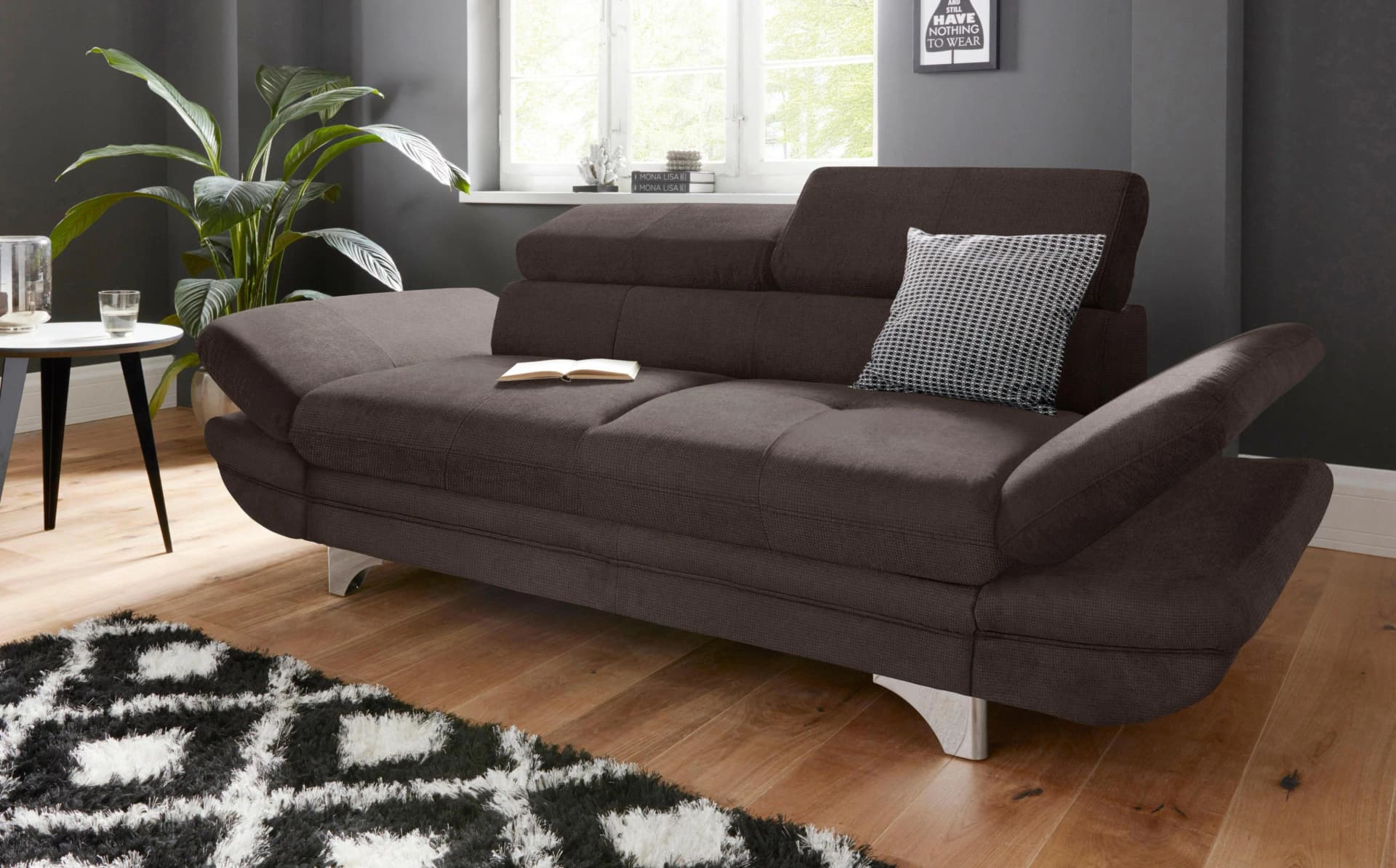 COTTA 2-Sitzer Sofa Enterprise Espresso mit Verstellfunktion