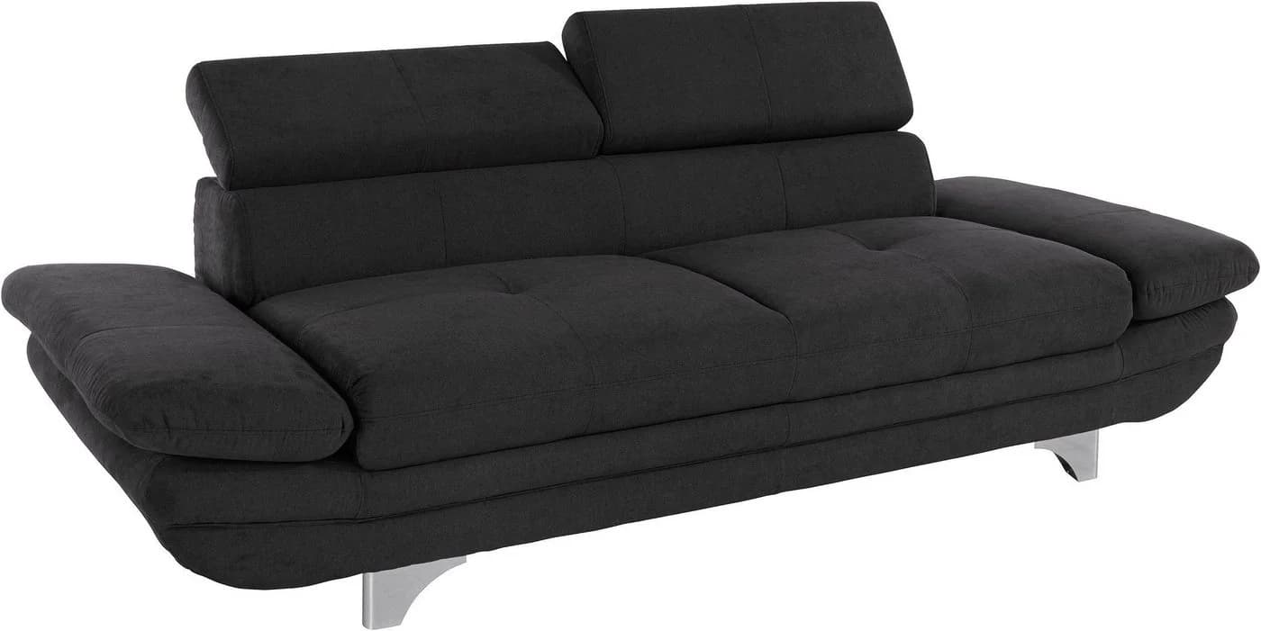 COTTA Enterprise 3-Sitzer Sofa Schwarz mit Arm- und Kopfteilverstellung - Bild 2