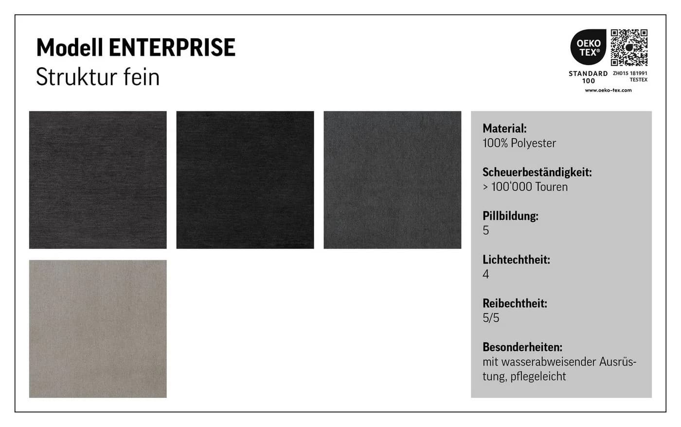 COTTA Enterprise 3-Sitzer Sofa Schwarz mit Arm- und Kopfteilverstellung - Bild 5