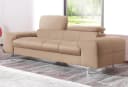 COTTA 2-Sitzer Chef Big-Sofa mit Kopfteilverstellung und Metallkufen Beige Bild 2