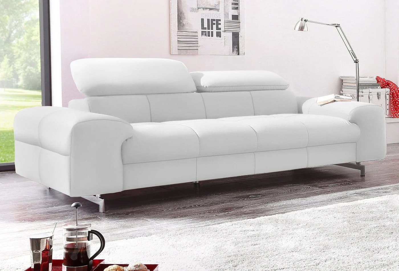 COTTA 3-Sitzer Sofa Chef Altweiß mit Kopfteilverstellung - Bild 2