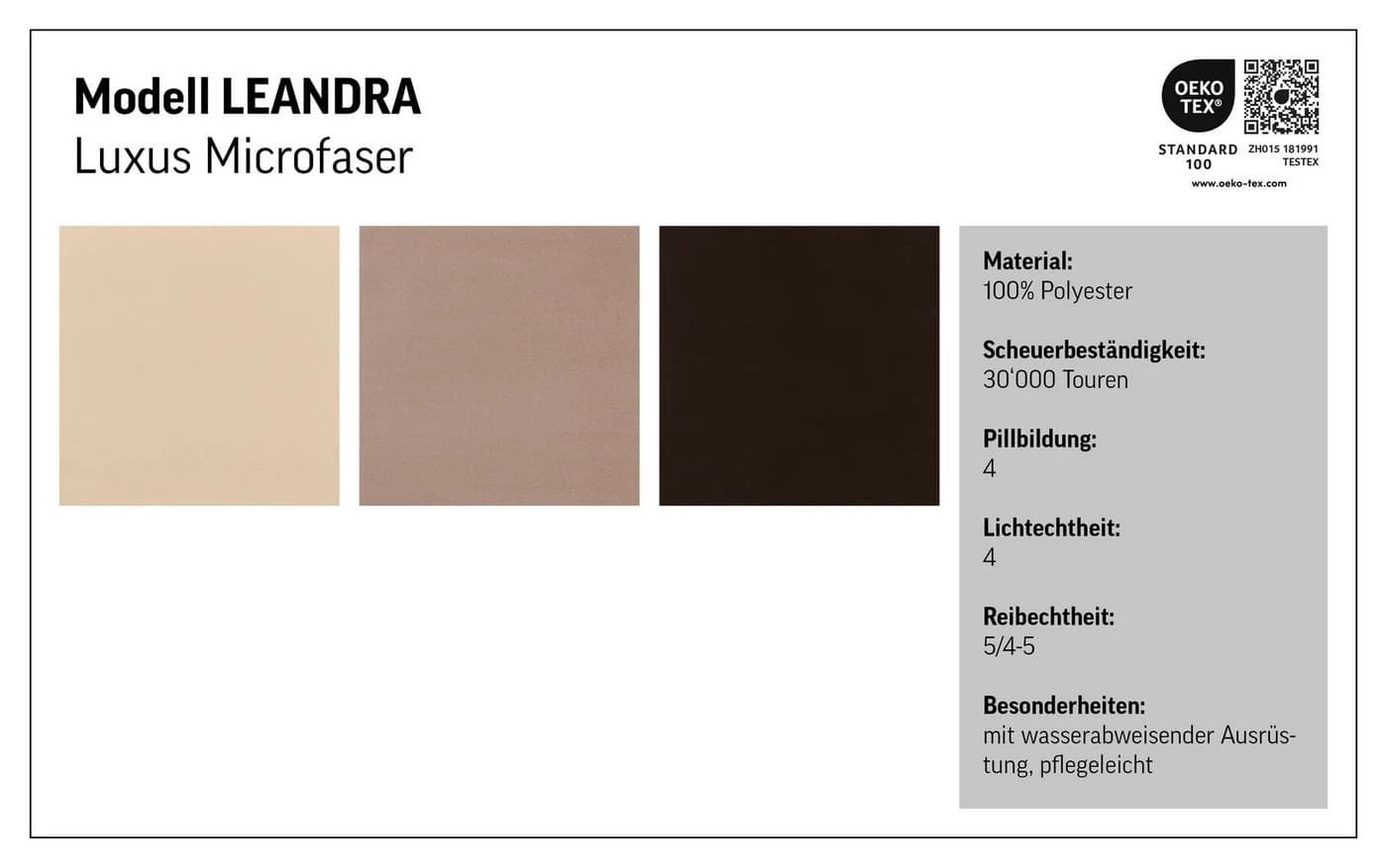 COTTA 2,5-Sitzer Leandra Polstergarnitur Braun Modern - Bild 5