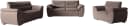COTTA Polstergarnitur Leandra 2-Sitzer & 2,5-Sitzer Braun Holzwerkstoff Bild 1