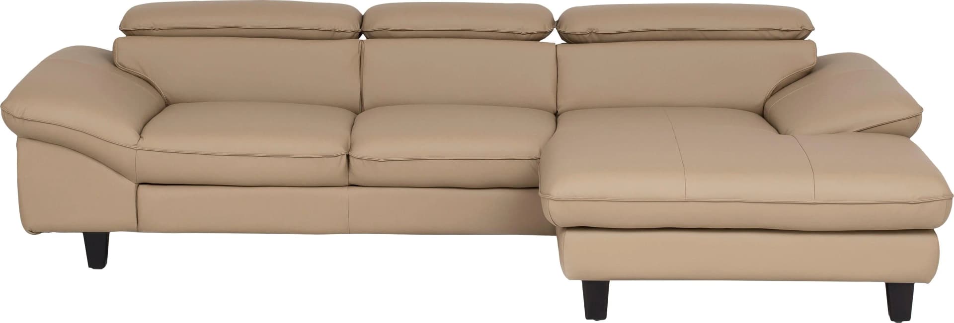 HOME AFFAIRE Ecksofa Pilot L-Form Cappuccino mit Kopfteilverstellung