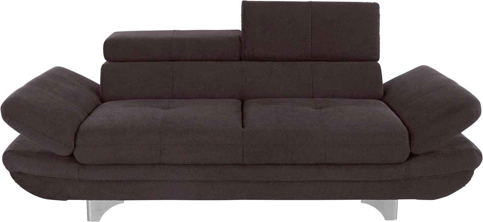 COTTA Polstergarnitur Enterprise 2-Sitzer mit Hocker Braun