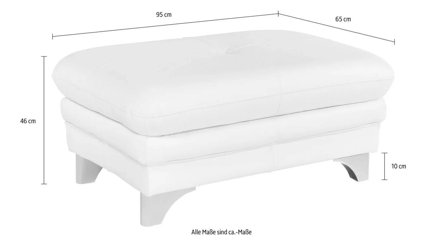 COTTA Polstergarnitur Enterprise L-Form Ecksofa mit Hocker beige - Bild 5
