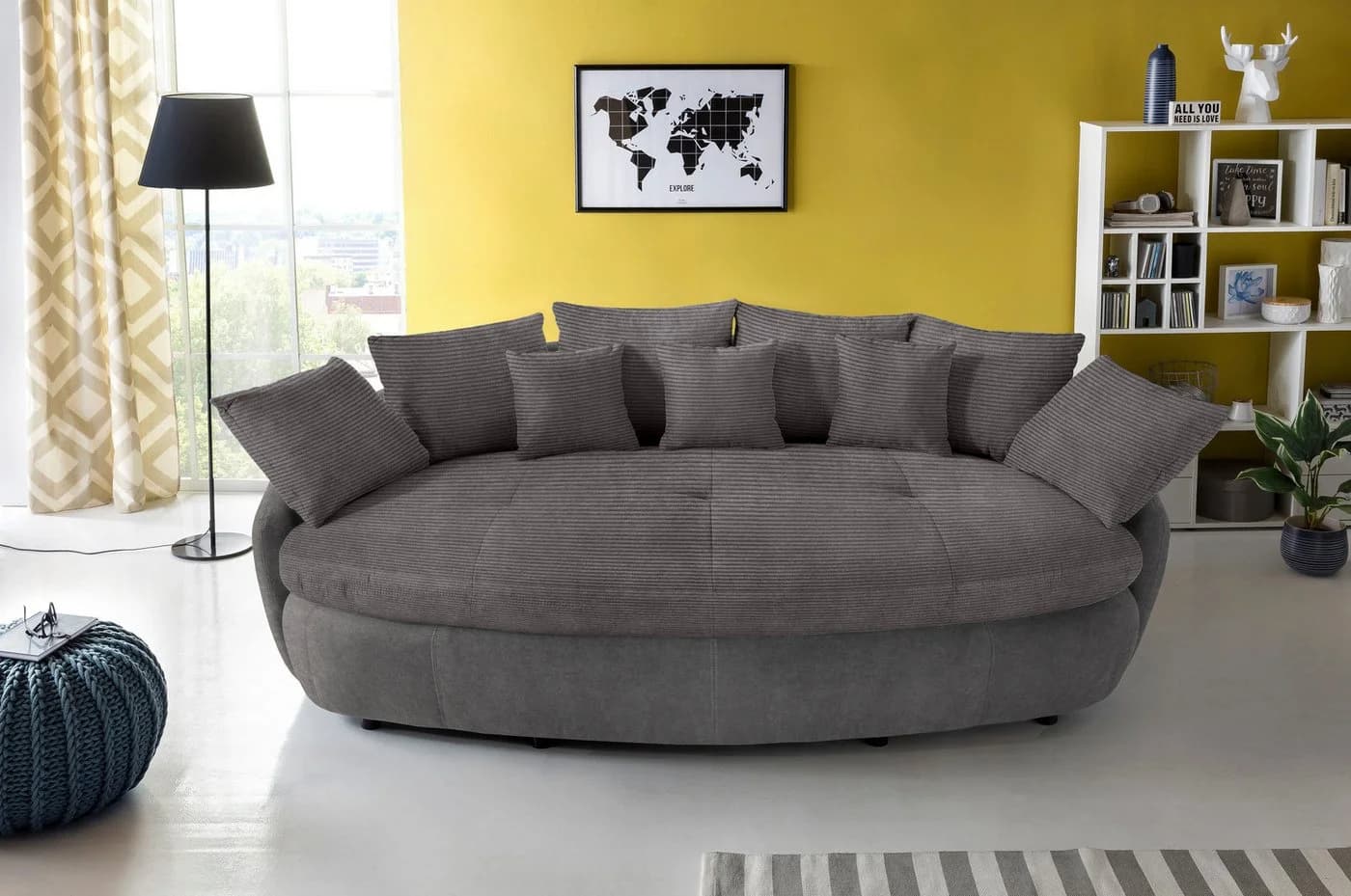 COTTA Big-Sofa Aruba XXL Anthrazit Luxus-Microfaser - Bild 4
