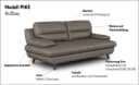 COTTA 2,5-Sitzer Sofa Sand Bild 4