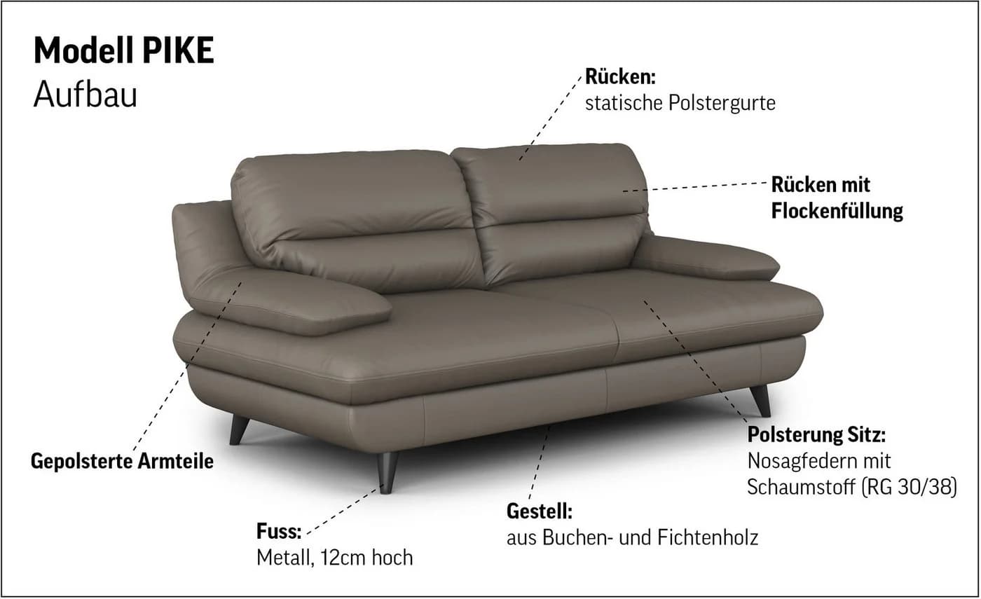 COTTA 2,5-Sitzer Sofa Sand - Bild 4
