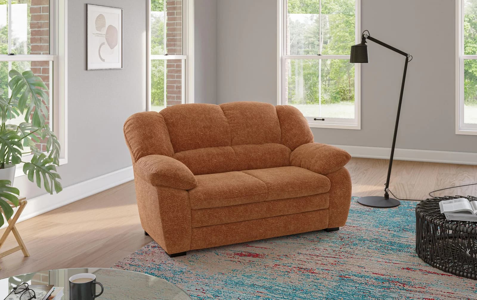 COTTA Casino 2-Sitzer Sofa Terra Polyester Chenille
