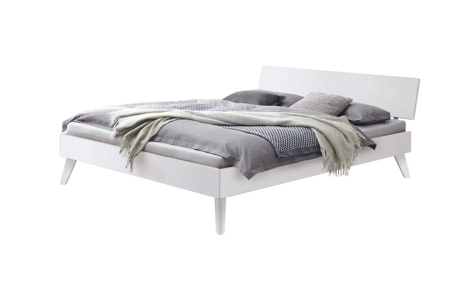 Holzbett HASENA Ancona Weiß Lackiert Modern