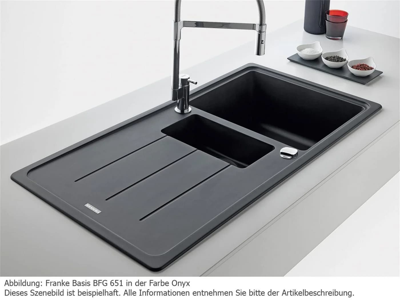 FRANKE Granitspüle Basis BFG 651-97 Schwarz Fragranit - Bild 4