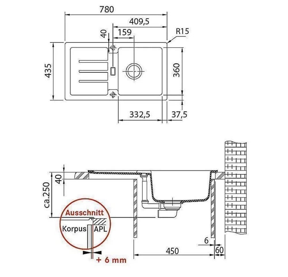 FRANKE Strata STG 614-78 Granitspüle Fragranit+ Grau - Bild 3
