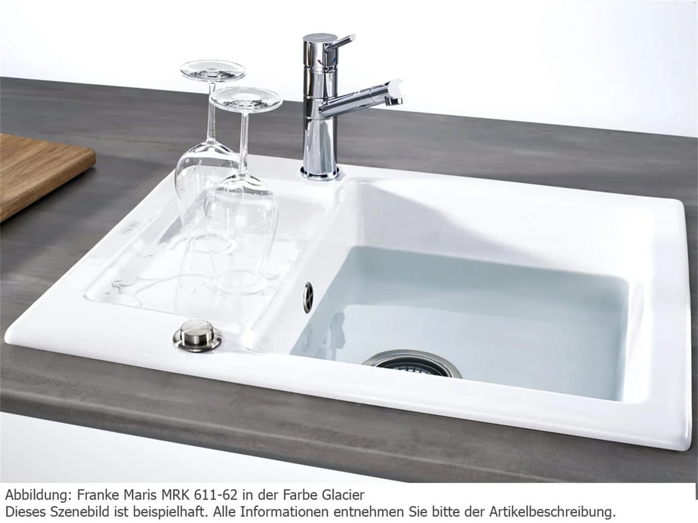 FRANKE Küchenspüle rechteckig 62/51 cm Weiß Keramik - Bild 3