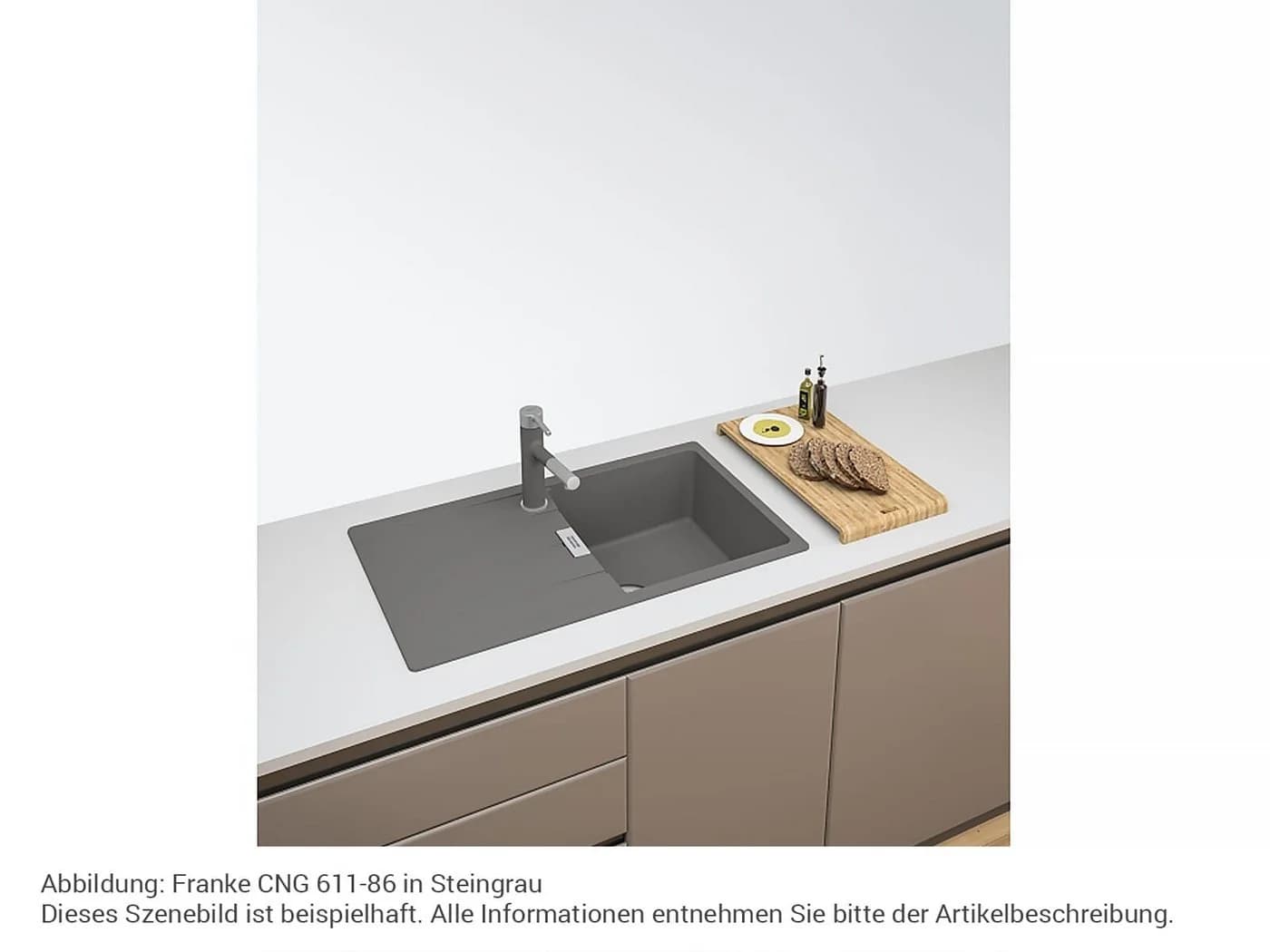 FRANKE Granitspüle Sanitized® 86x50 cm rechteckig