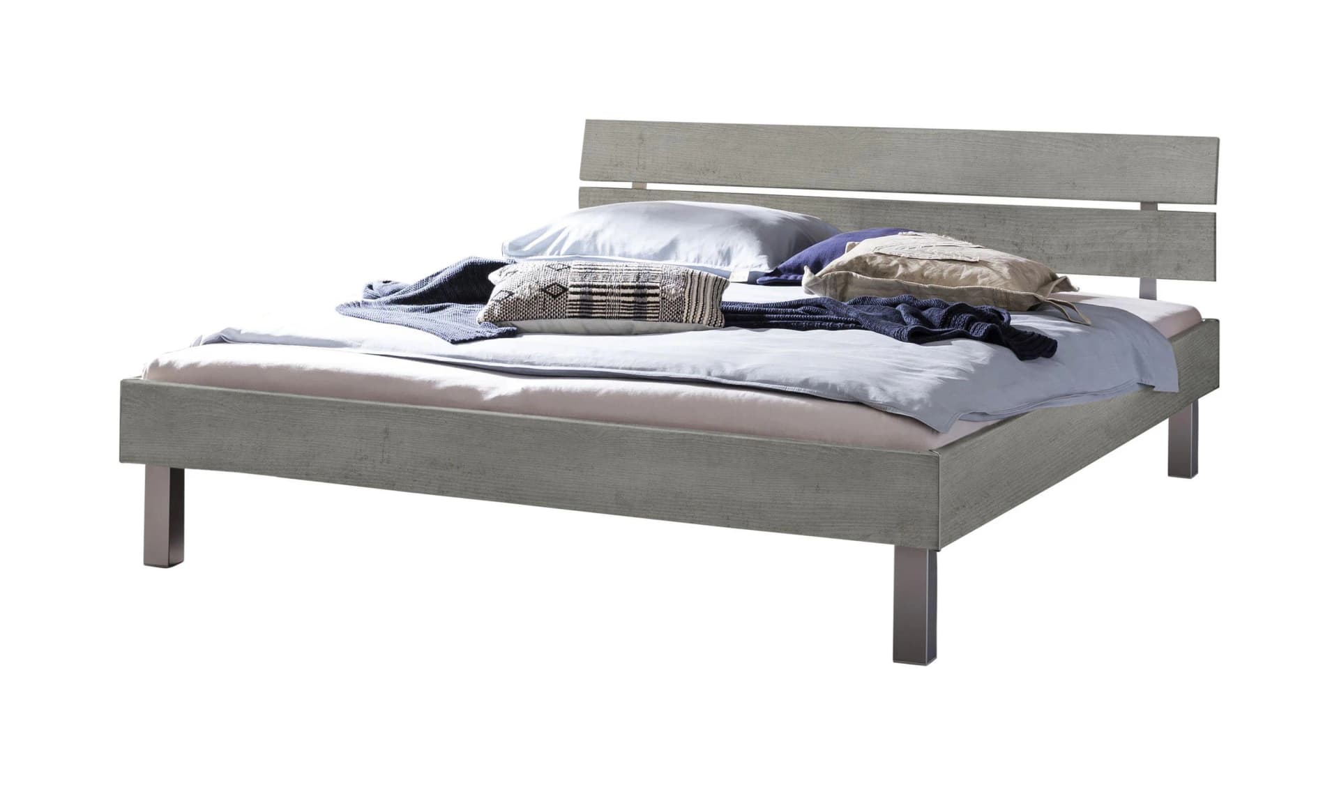 Modernes Bett mit Beton-Nachbildung in vier Farben