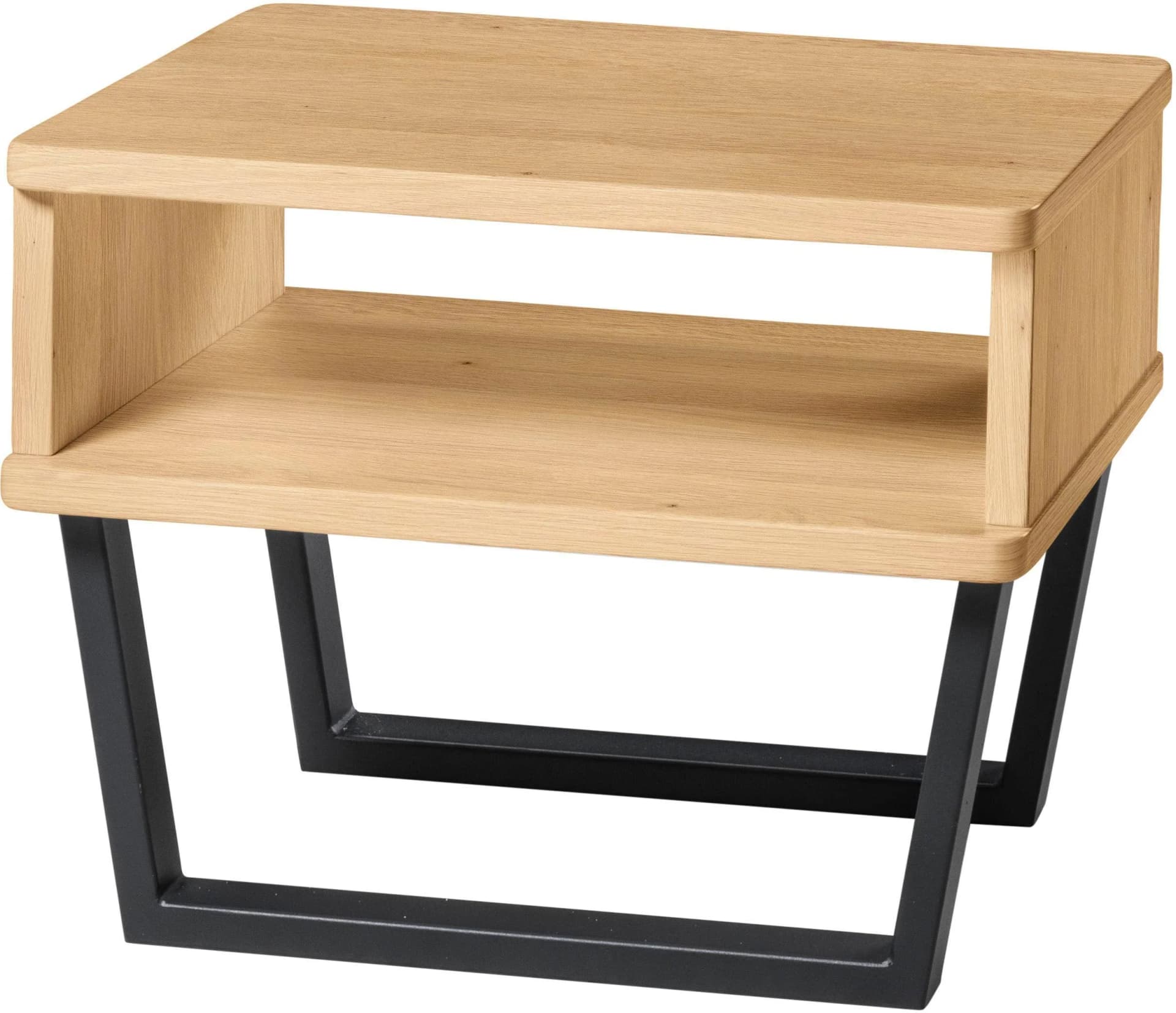 Nachtkonsole HASENA Surf Eiche Massivholz Braun/Anthrazit