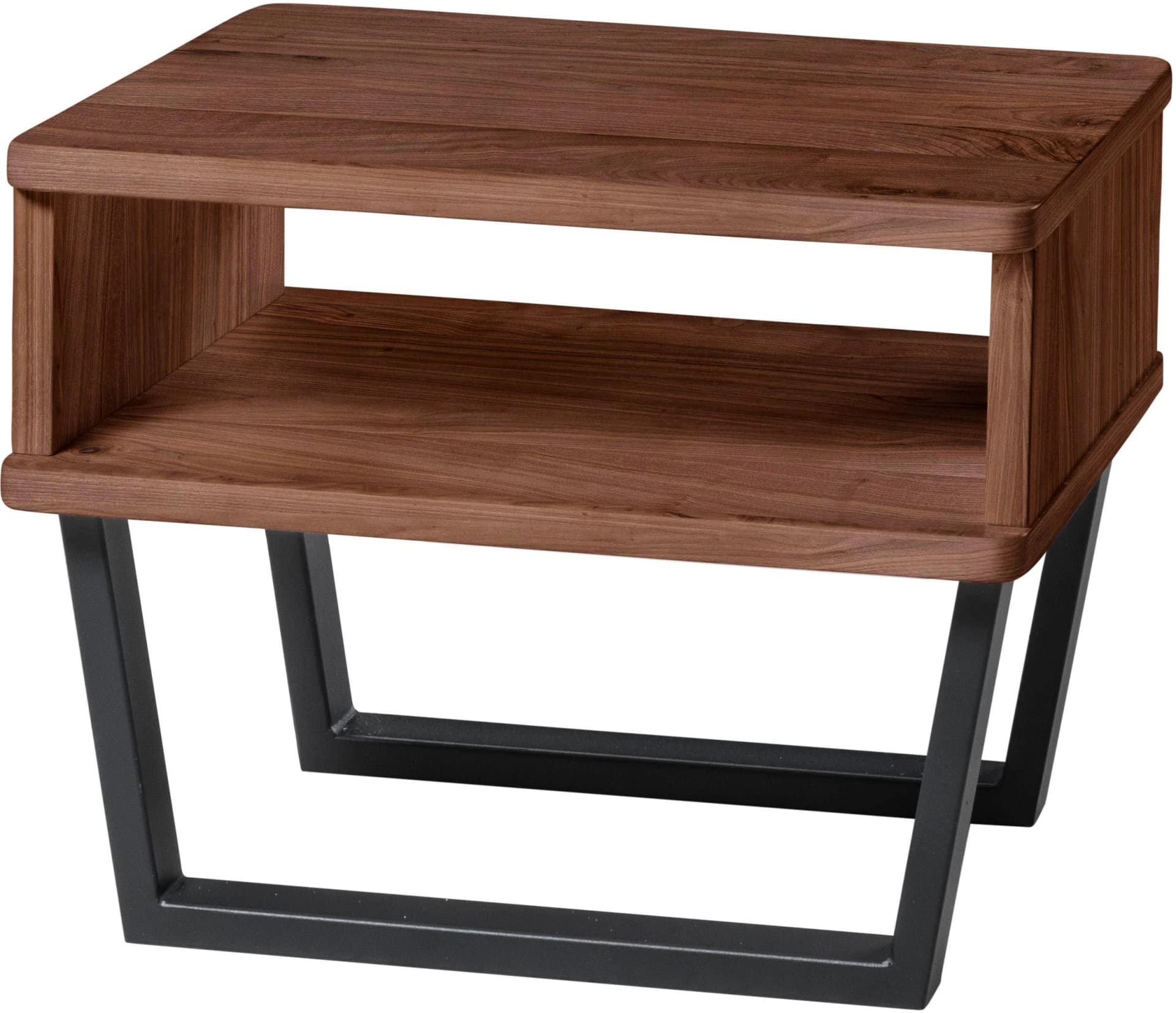Nachtkonsole HASENA Surf Nussbaum Massivholz Braun Anthrazit