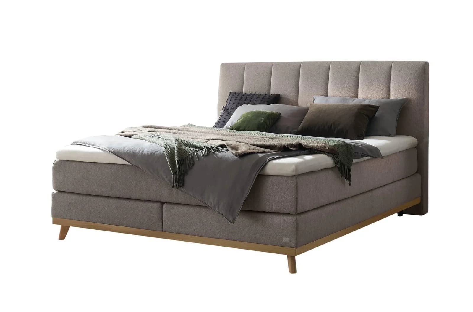 Boxspringbett HASENA STEFANIA mit Topper und Massivholzrahmen
