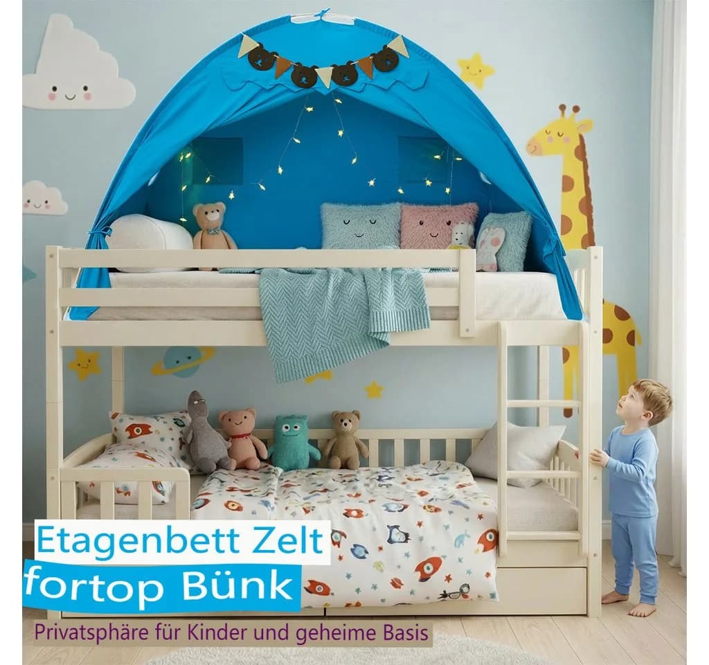 Insma Spielzelt 2 IN 1 Kinder Spielhaus Bettzelt Prinzessin Zelt - Bild 4