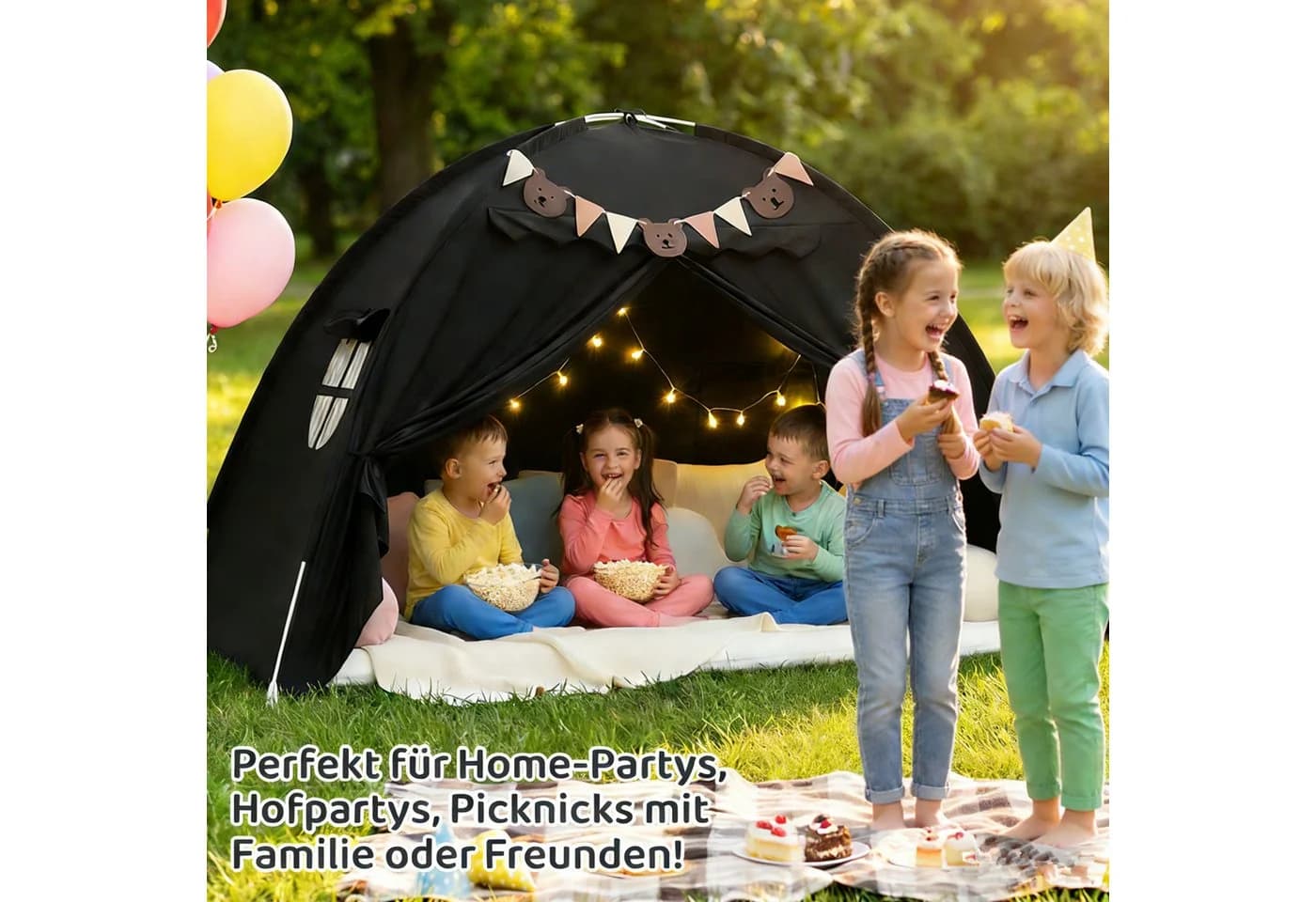 Insma Spielzelt 2 IN 1 Kinder Spielhaus Bettzelt