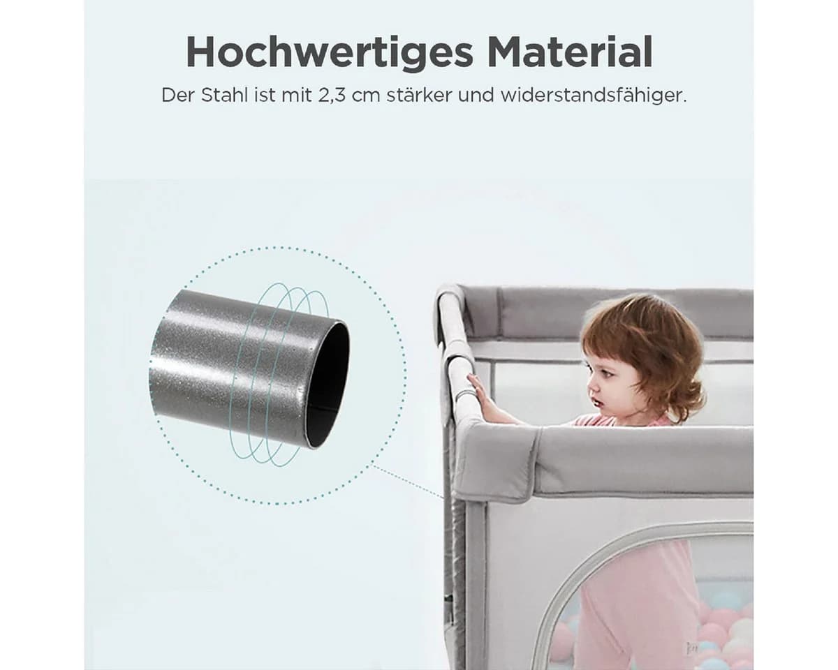 bioby Laufstall Schutzgitter Babyzaun atmungsaktiv - Bild 4