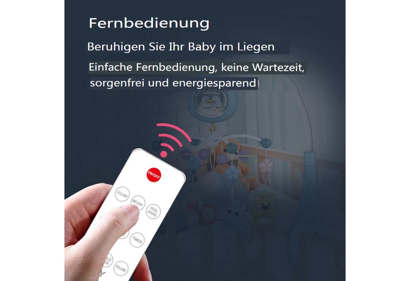Insma Mobile Baby Mobile Pinguin-Projektionsmobile für Kinderbett Krippe - Bild 5