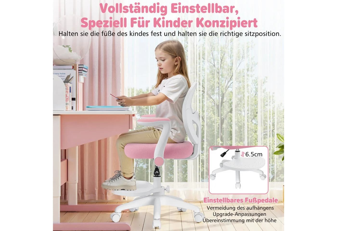 Insma Kinder Schreibtischstuhl Ergonomisch Höhenverstellbar